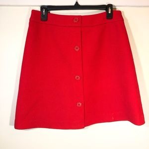 1901 Red Buttoned Skirt